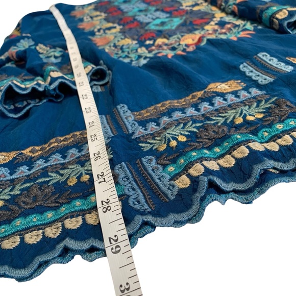 JOHNNY WAS | C28221-9 Heavily Embroidered Cupra Rayon Floral Tunic Top - Picture 10 of 10